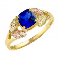 Landstrom's® 10K Black Hills Gold Ladies Ring with Blue Sapphire