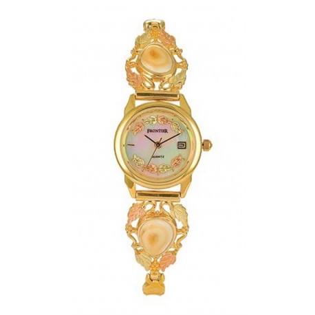 10K Black Hills Gold Ladies Watch with Mother of Pearl Dial