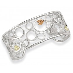 Landstrom's® Black Hills Gold on Sterling Silver Ladies Bracelet with Circles