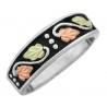 Antiqued Black Hills Gold on Sterling Silver Ladies Band Ring
