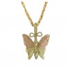 12K BLACK HILLS GOLD BUTTERFLY LADIES GIRLS PENDANT NECKLACE