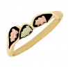 Lovely 10K Black Hills Gold Ladies Antiqued Ring w Leaves