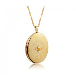 Mt. Rushmore Black Hills Gold-Filled Oval Locket w Chain