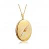 Mt. Rushmore Black Hills Gold-Filled Oval Locket with Two Leaves