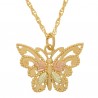 10K BLACK HILLS GOLD BUTTERFLY LADIES GIRLS PENDANT NECKLACE