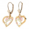 Landstrom's® 10K Black Hills Gold Hummingbird Heart Earrings