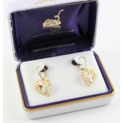 Landstrom's® 10K Black Hills Gold Hummingbird Heart Earrings