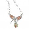 BLACK HILLS GOLD .925 STERLING SILVER LADIES HUMMINGBIRD NECKLACE