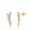 Landstrom's 10K Black Hills Gold Earrings with Diamond Marquis Design