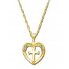 Landstrom's 10K Black Hills Gold Heart Pendant with Cross