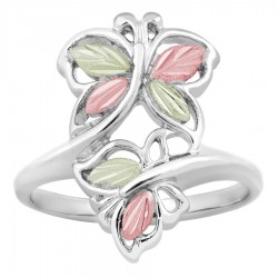 Landstrom's® Sterling Silver Black Hills Gold Modern Butterfly Ring
