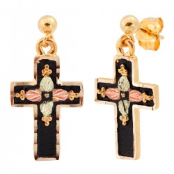 Landstrom's® 10K Black Hills Gold Cross Earrings