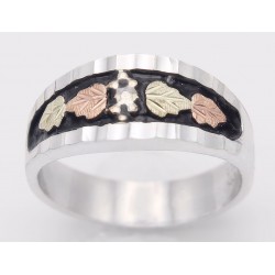 Black Hills Gold on Sterling Silver Ladies Band Ring