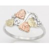 Classic Black Hills Gold Sterling Silver Ladies Ring