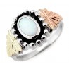 Black Hills Sterling Silver Ladies Opal Ring