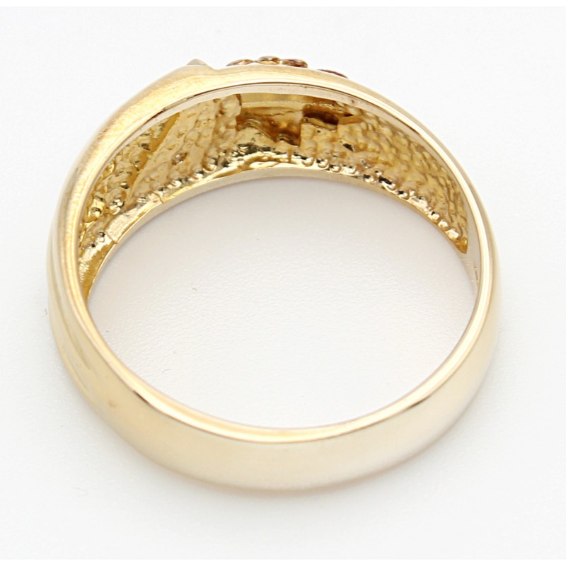 Landstrom's® 10K Black Hills Gold Mens Ring with .05CT Diamond ...