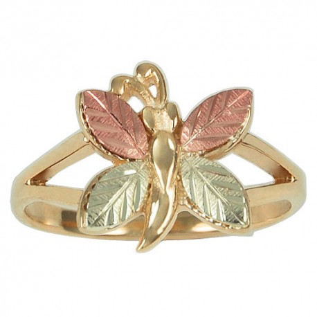 10K BLACK HILLS GOLD LADIES BUTTERFLY RING