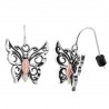 Black Hills Oxidized Sterling Silver Butterfly Earrings