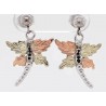 Mt. Rushmore Sterling Silver Dragonfly Dangle Earrings