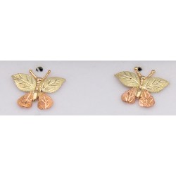 10K Black Hills Gold Small Butterfly Earrings
