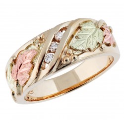 10K Black Hills Gold .06TW Ladies Diamond Wedding Ring