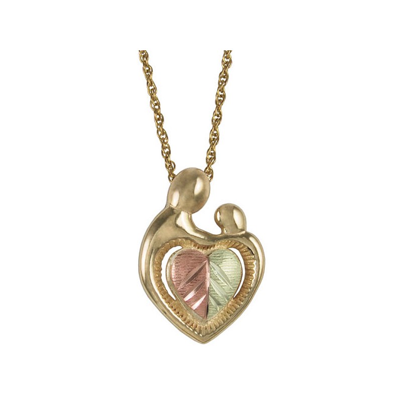 mother child heart necklace