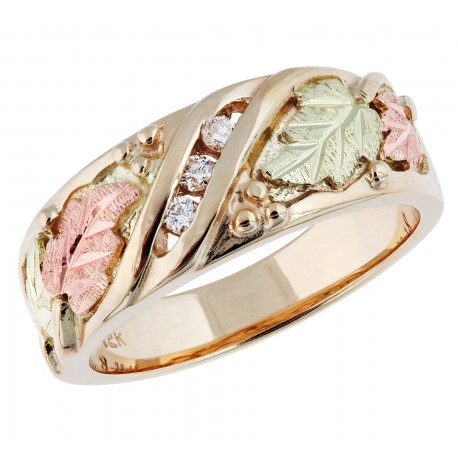 10K Black Hills Gold .06TW Ladies Diamond Wedding Ring