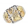 Mt. Rushmore Wide Sterling Silver Mens Ring