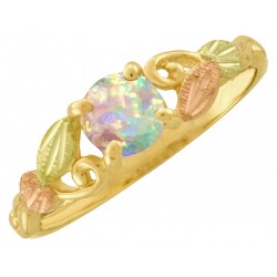 10K Black Hills Gold Ladies Ring w Synthetic Opal