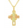 10K Black Hills Gold Small Cross Pendant