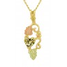 10K Black Hills Gold Small Pendant with Heart Shape Yellow CZ