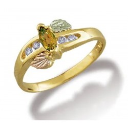Landstrom's® 10K Black Hills Gold Ring with Diamond and Citrine