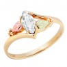 10K Black Hills Gold Ladies Ring with White Spinel by Landstrom's®