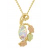 10K Black Hills Gold Pendant with Synthetic Opal