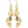 10K Black Hills Gold Dangle Earrings with Mystic Topaz