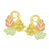 10K Black Hills Gold Lovely Earrings with Diamond