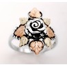 Black Hills Gold Sterling Silver Ladies Rose Ring