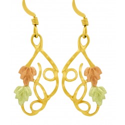 Traditional 10K Black Hills Gold Dangle Earrings