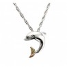 BLACK HILLS GOLD STERLING SILVER DOLPHIN PENDANT NECKLACE