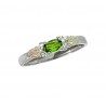 Size 5 Black Hills Gold Sterling Silver Ladies Ring with Synthetic Peridot