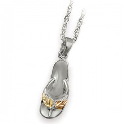 IN STOCK***BLACK HILLS GOLD STERLING SILVER FLIP FLOP PENDANT NECKLACE*** IN STOCK