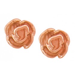 Mini 10K Black Hills Rose Gold Rose Earrings