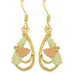 Lovely 10K Black Hills Gold Dangle Earrings
