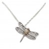 Small Black Hills Gold Sterling Silver Dragonfly Pendant
