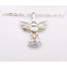 Black Hills Gold Sterling Silver Angel Pendant with Heart