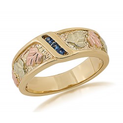 10K Black Hills Gold YOGO Sapphire Ladies Band Ring