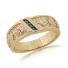 10K Black Hills Gold YOGO Sapphire Ladies Band Ring