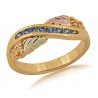 10K Black Hills Gold 1/5 CTTW YOGO Sapphire Ladies Ring