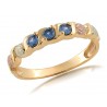 Traditional 10K Black Hills Gold YOGO Sapphire Ladies Ring