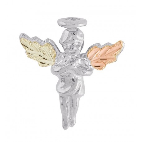 Black Hills Gold Sterling Silver Angel Pin